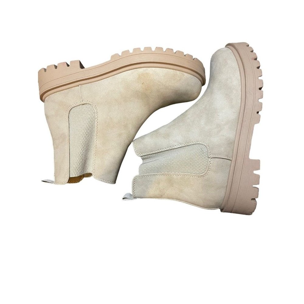 Soda Women Chelsea Boots size 7 High Top Platform Ankle Boot Faux Leather - Picture 4 of 8